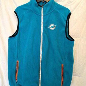 Used - Miami Dolphins Fleece Vest - Size Large